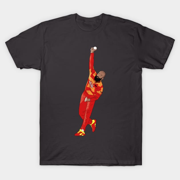 Moeen Ali Birmingham Phoenix Cricket Minimalist T-Shirt by Hevding